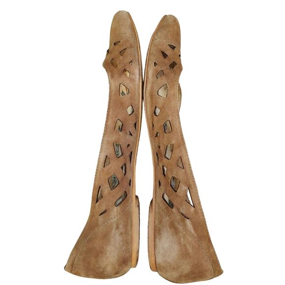 Tan Suede pointed toe Calvin Klein Flats sz 8.5 - Picture 5 of 8